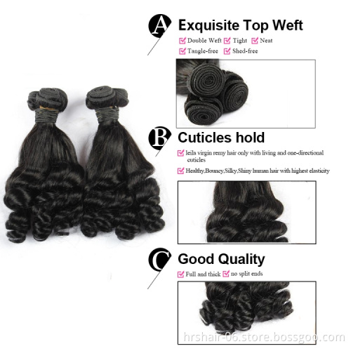 Cambodian hair remy human hair fumi weft Double Drawn Wefts Weave Bundles 3pcs/bags